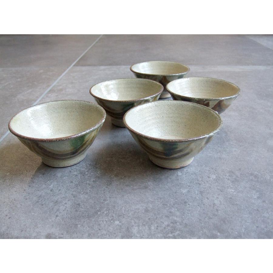 やちむん 民藝 読谷山焼 北窯 宮城正享 3.5寸マカイ(お茶碗) 重 三彩