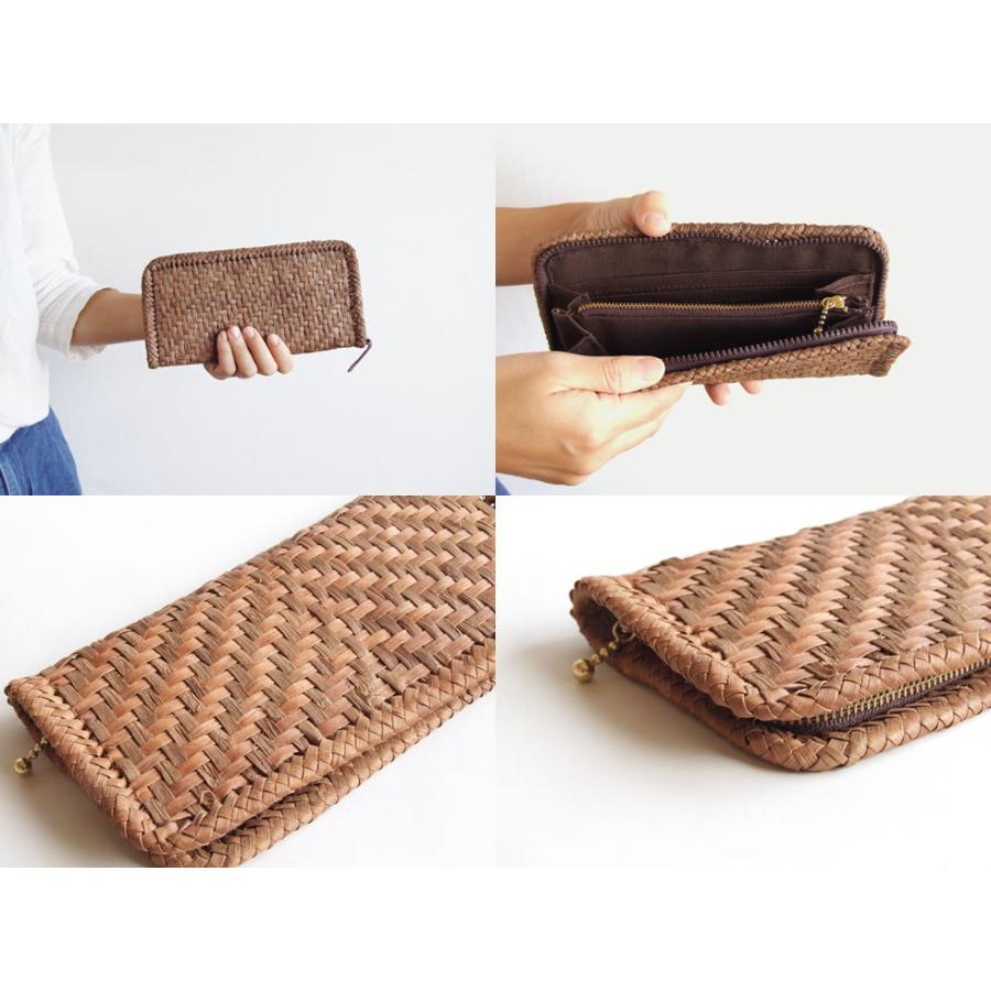 純国産 籠作家尚さん作 山葡萄財布 網代編み 表裏ミックス : おまめ