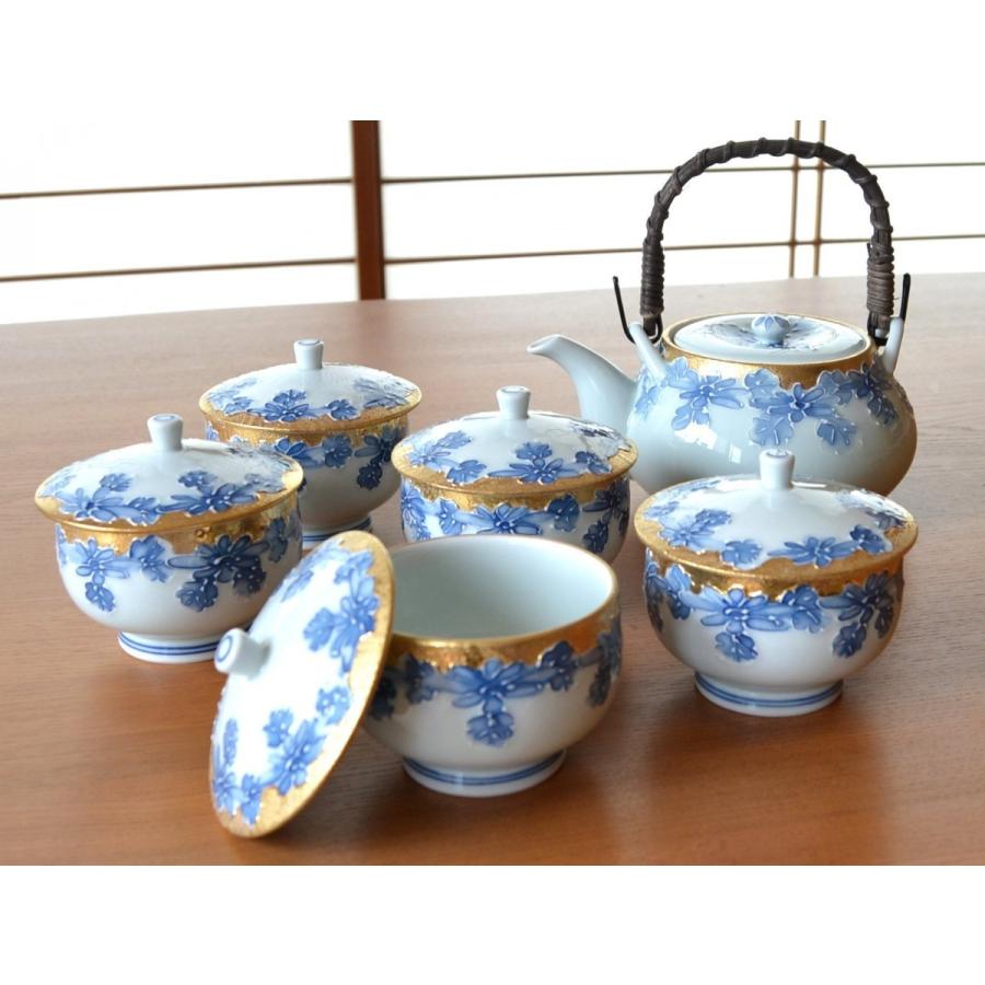 茶器セット 日本茶 有田焼 金濃一珍菊 汲出し土瓶茶器揃（土瓶1個