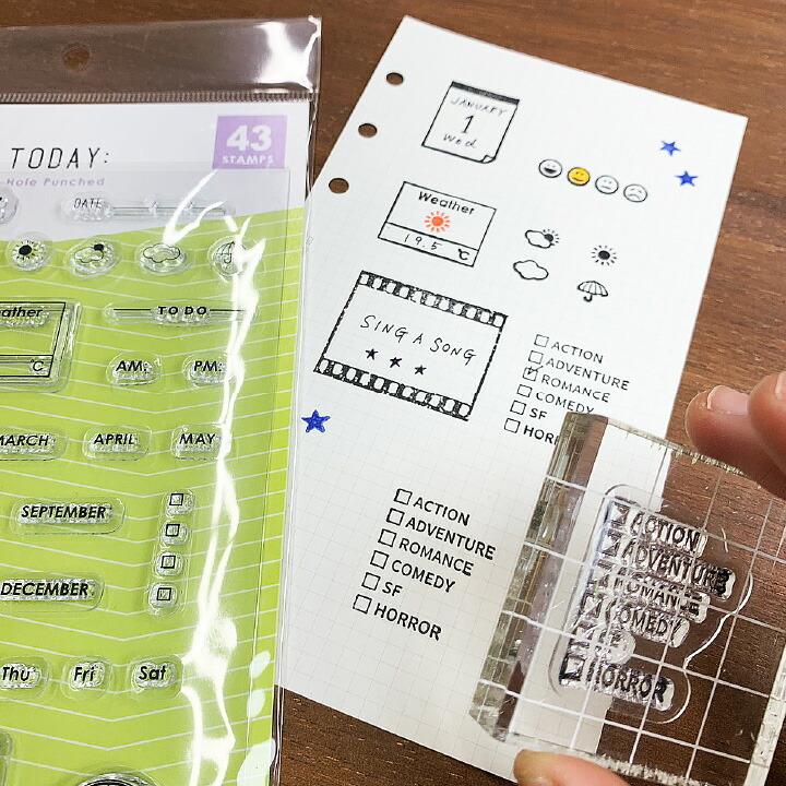 クリアスタンプシートT 全8種類 こどものかお 手帳 バレットジャーナル
