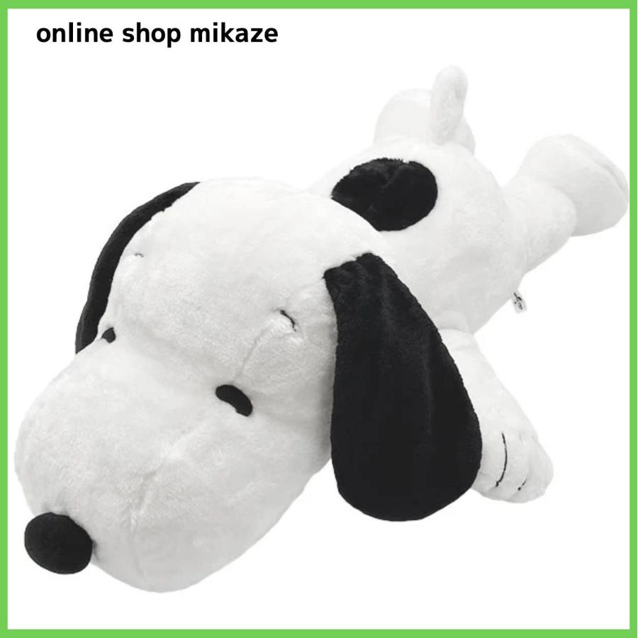 USJ スヌーピー ぬいぐるみ 寝そべり Lサイズ 足ロゴ お土産 グッズ