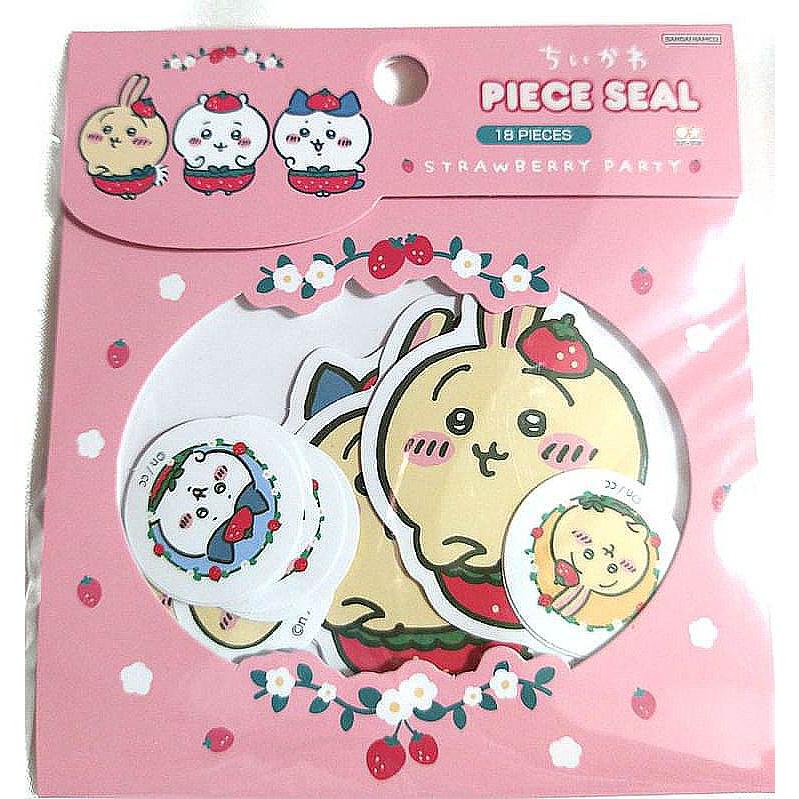 ちいかわ ピースシール いちごパンツ柄 18P入 ハチワレ うさぎ 新作