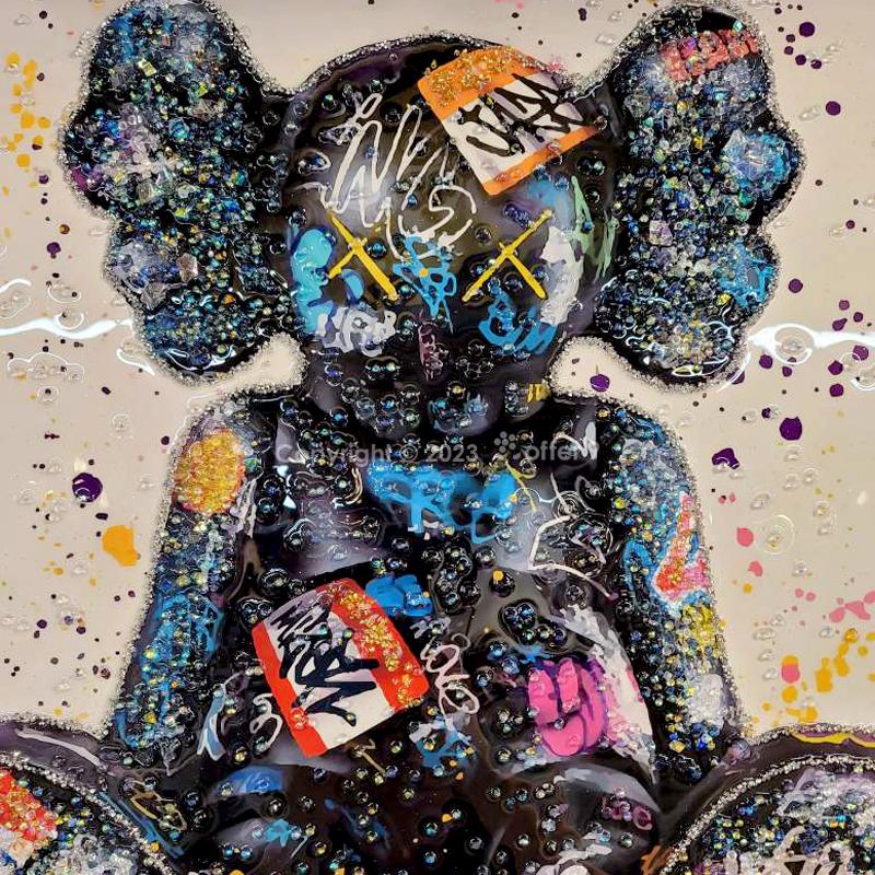 アートパネル 水晶絵 クリスタル アートフレーム KAWS キャラクター