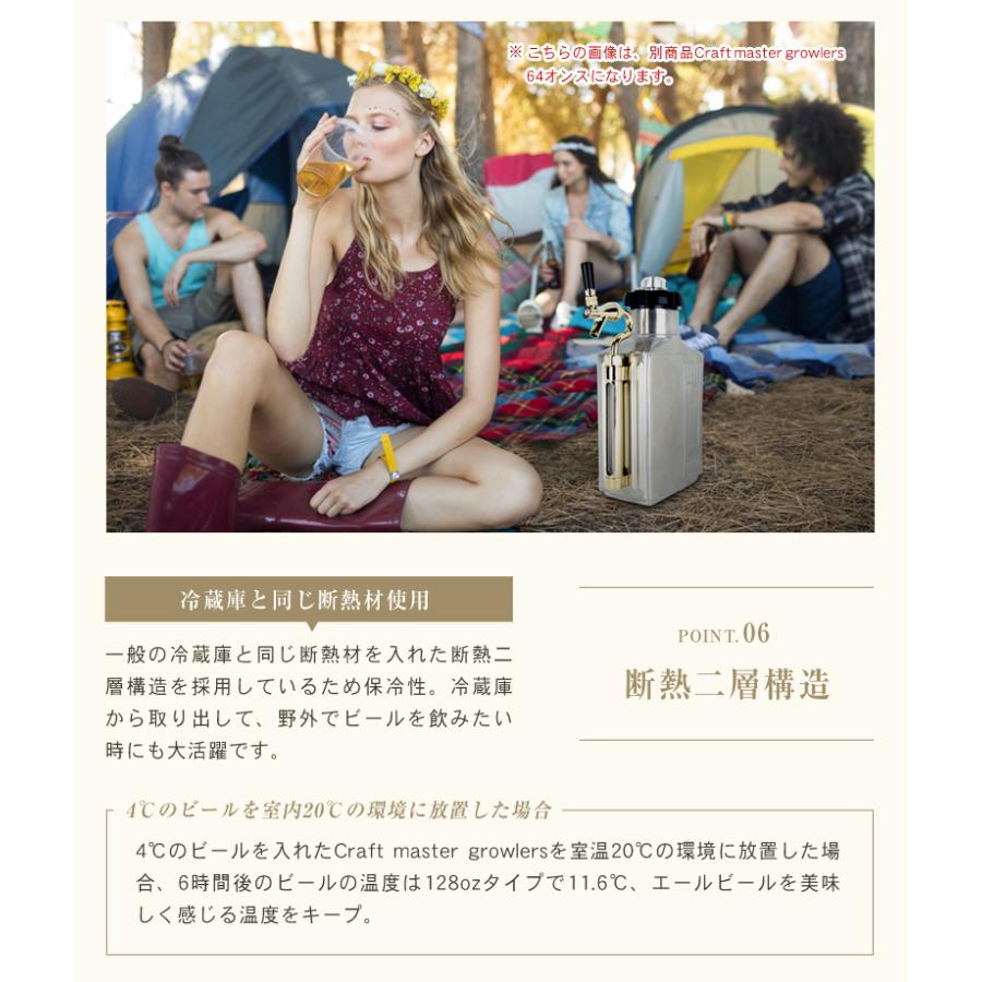 クラフトマスター グロウラー 128オンス 3.6リットル スクエア型