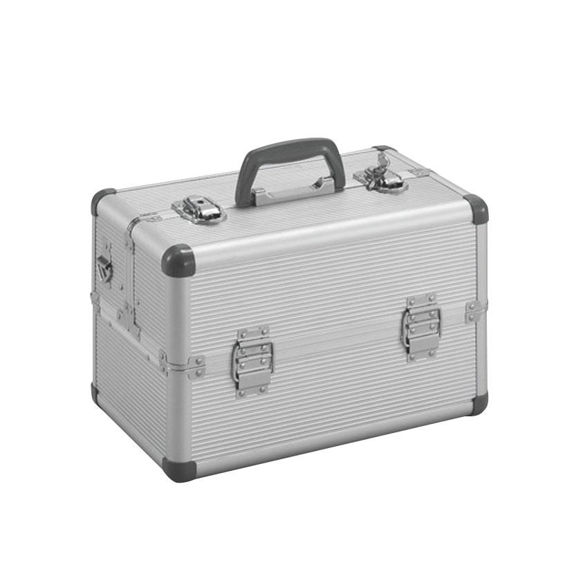 TRUSCO中山 TACR-37 アルミケース(両開き) 仕切り付き シルバー 幅370