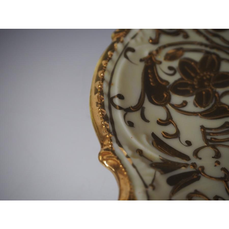 ノリタケ オールドノリタケ アンティーク【金彩花紋飾り皿】○繊細絵