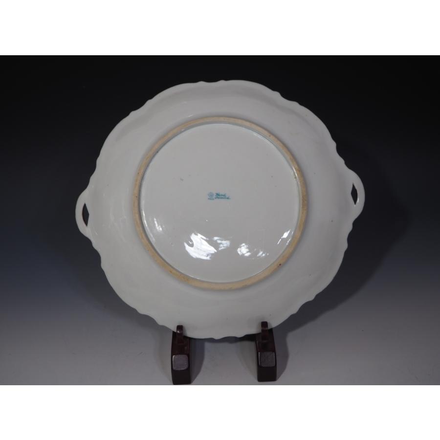 ノリタケ オールドノリタケ アンティーク【金彩花紋飾り皿】○繊細絵