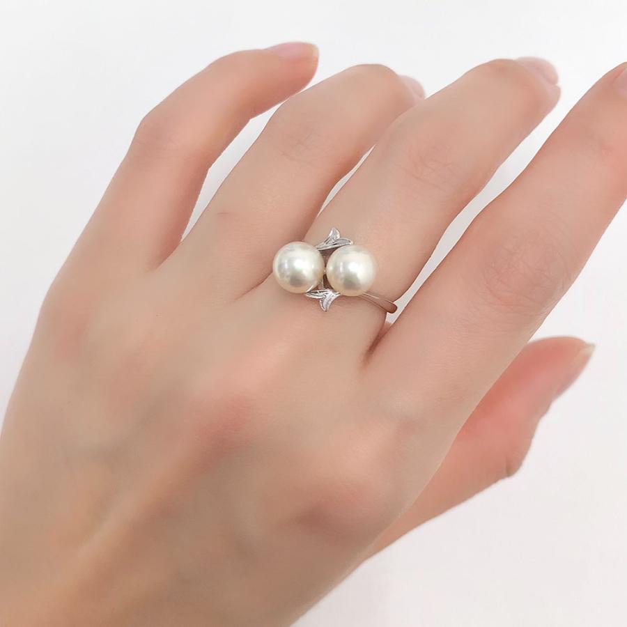 MIKIMOTO（ミキモト） リング 指輪 真珠 7.3mm パール K14WG 約12.5号