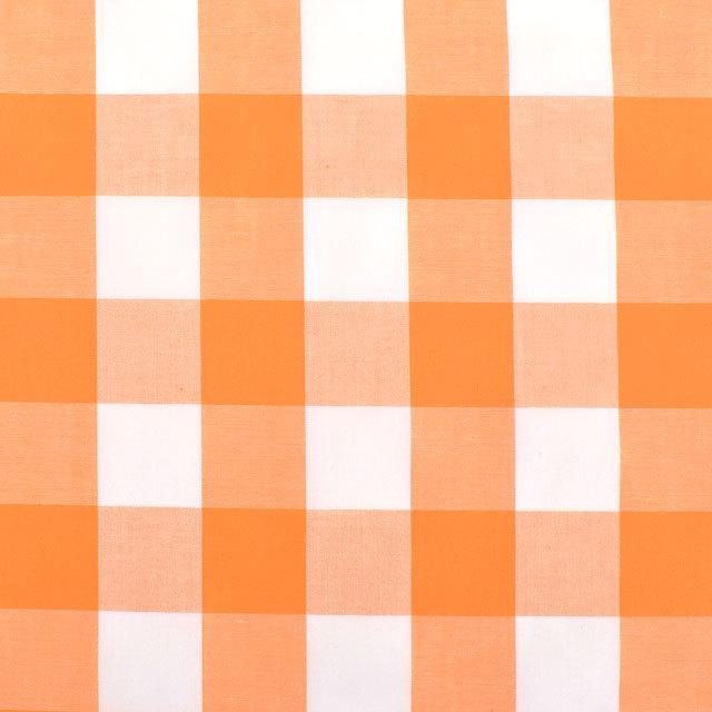 生地 ギンガムチェック（240014-8） 809.オレンジ 09Bk22_ : 新宿