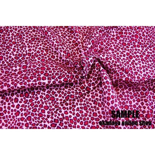生地 ヒョウ柄プリントツイル（R66900） 3D.ピンク系 09Bk23_ : 新宿