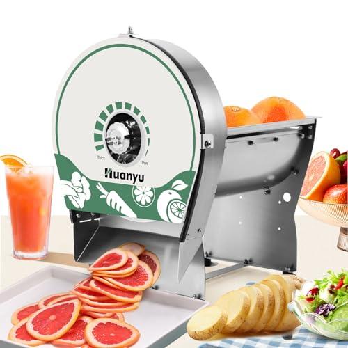 Huanyu 電動スライサー 業務用野菜スライサー 電動・手動両用 厚さ0