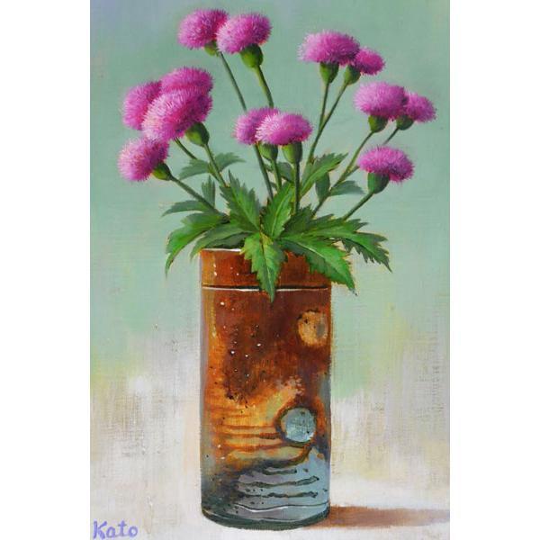 絵画 油絵F4 アザミ 加藤芳雄画 : 大瑠堂 - 通販 - Yahoo!ショッピング