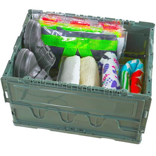 TRUSCO ( トラスコ中山 ) オリコン 蓋つき折りたたみコンテナ 50L