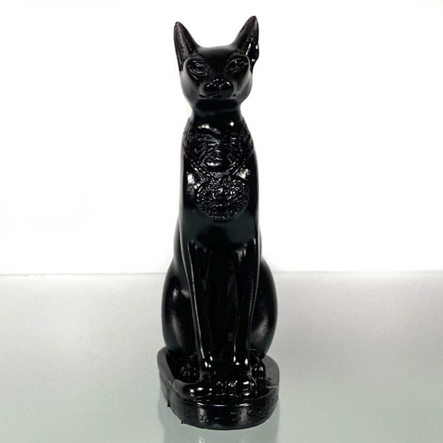 黒猫の女神バステト像｜エジプト神話の守護神 風水 開運 魔除け 幸運を