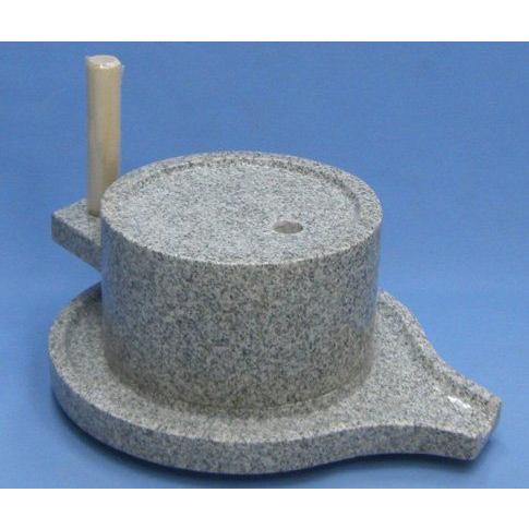 みかげ石 挽き臼 皿型 24型 茶臼 そば 蕎麦 米 コーヒー 御影石 : 木製