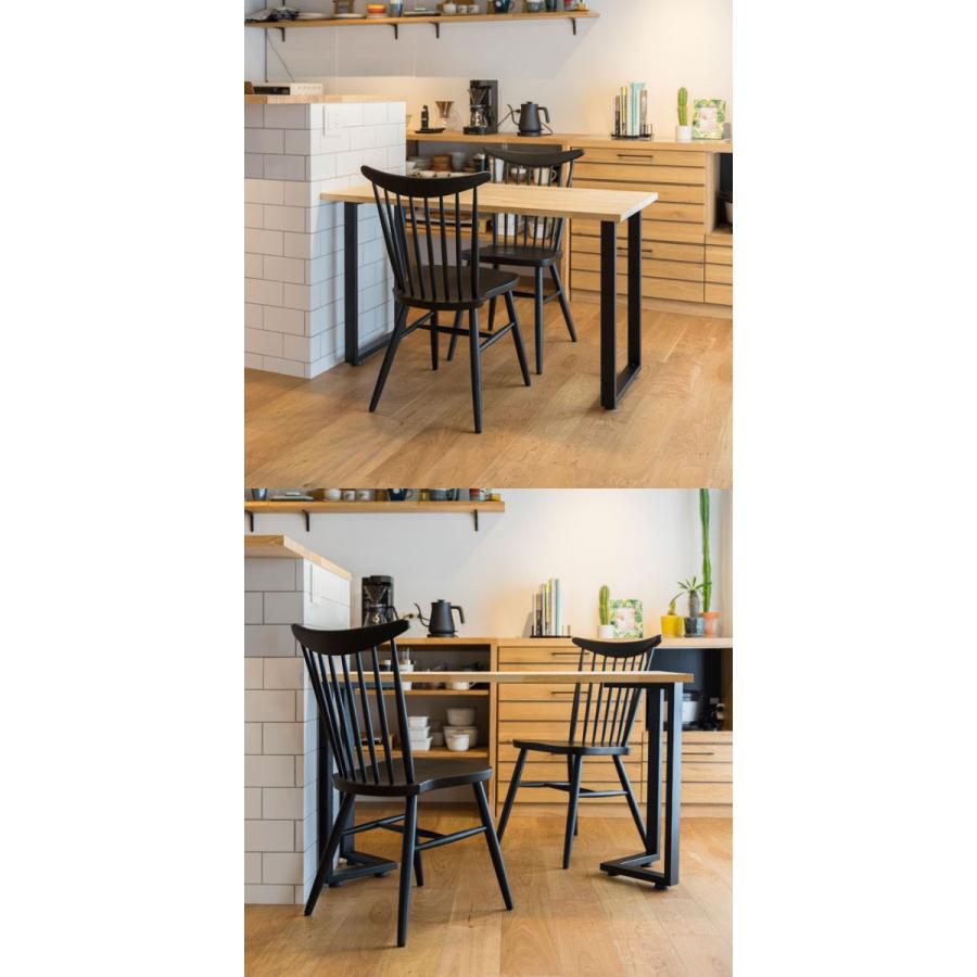 テーブル 脚 パーツ 2本セット 高さ69-70cm アイアンレッグ 鉄