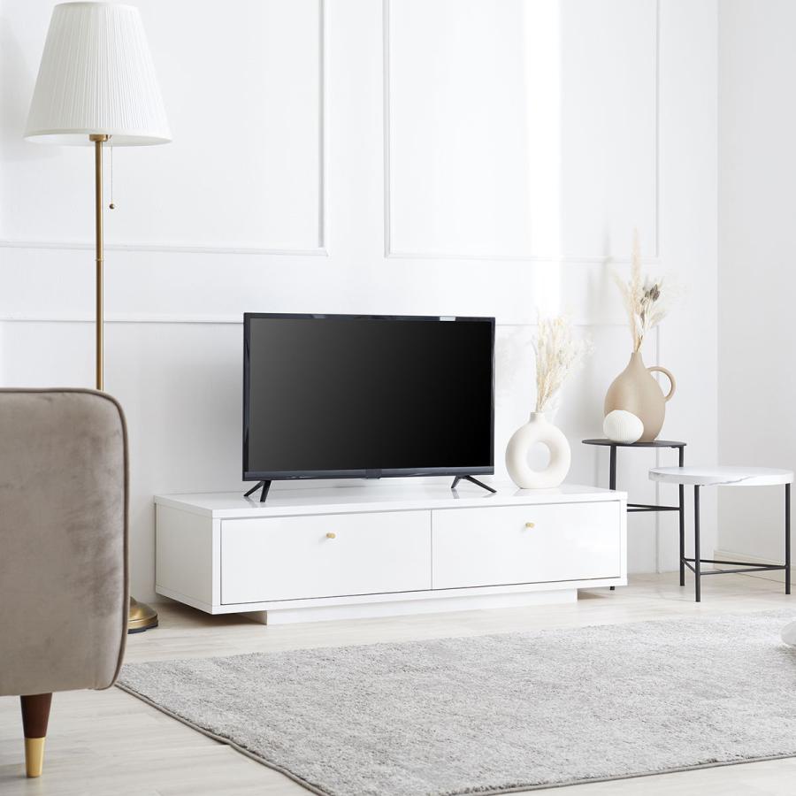 LOWYA（ロウヤ） テレビ台 テレビボード 120cm 白 ホワイト 真鍮
