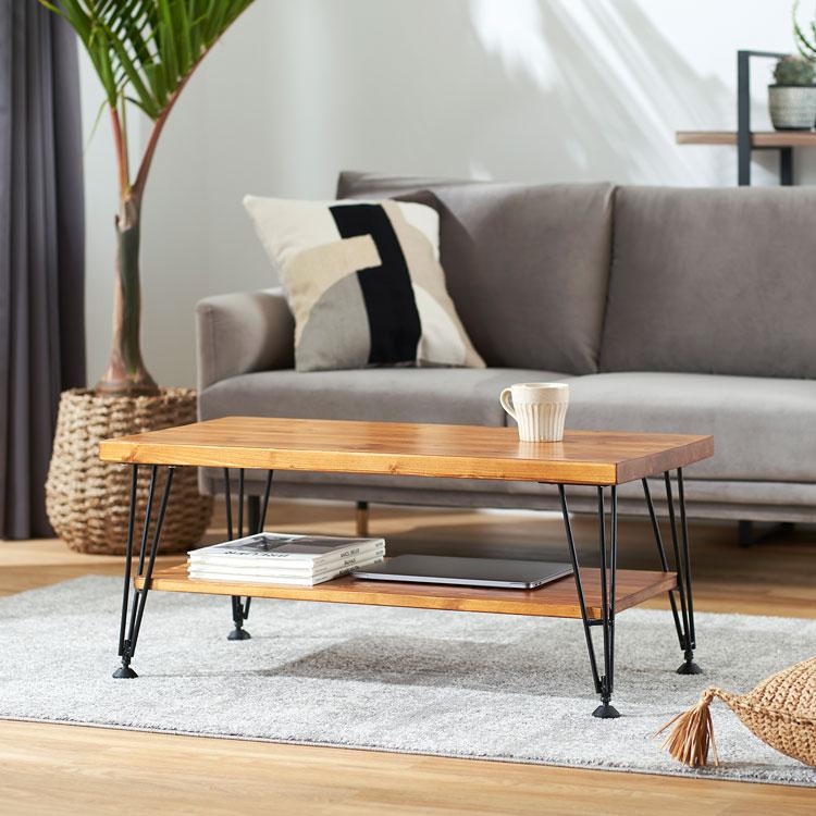 センターテーブル テーブル ローテーブル おしゃれ 天然木 木製 木目