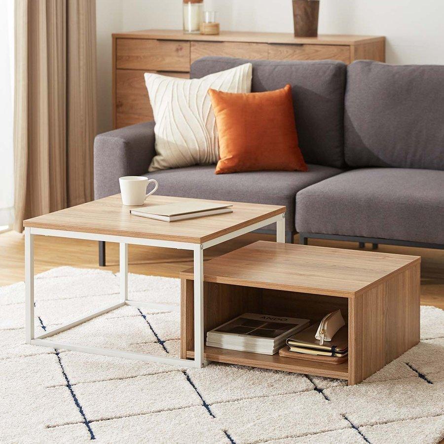 ネストテーブル テーブル ローテーブル 収納 2個 セット コンパクト 幅