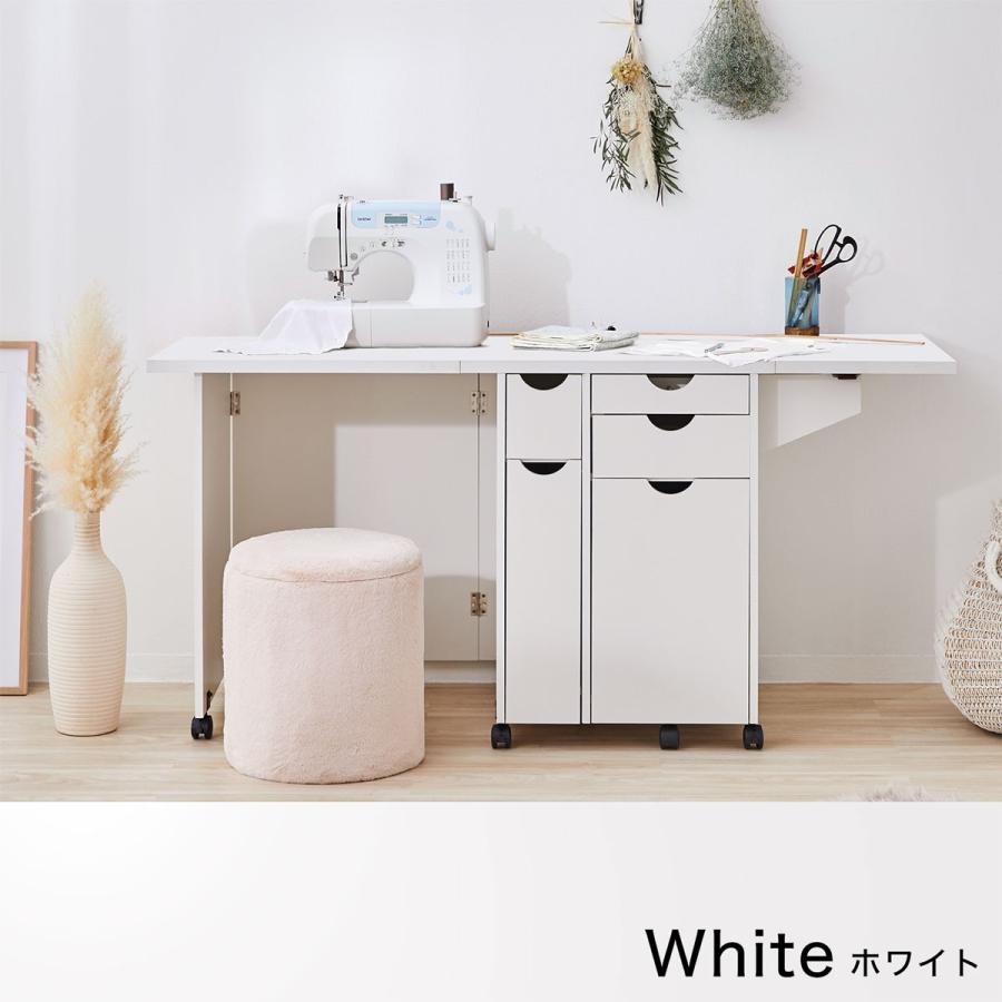 LOWYA（ロウヤ） ミシン台 折りたたみ 伸縮 作業台 コンパクト