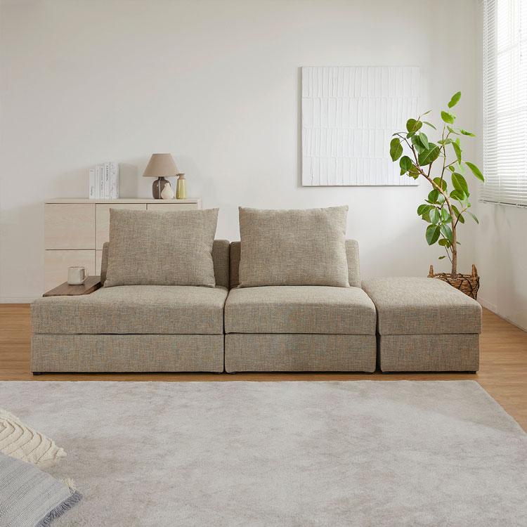 LOWYA（ロウヤ） ソファ ソファー 3人掛け おしゃれ ソファベッド L字