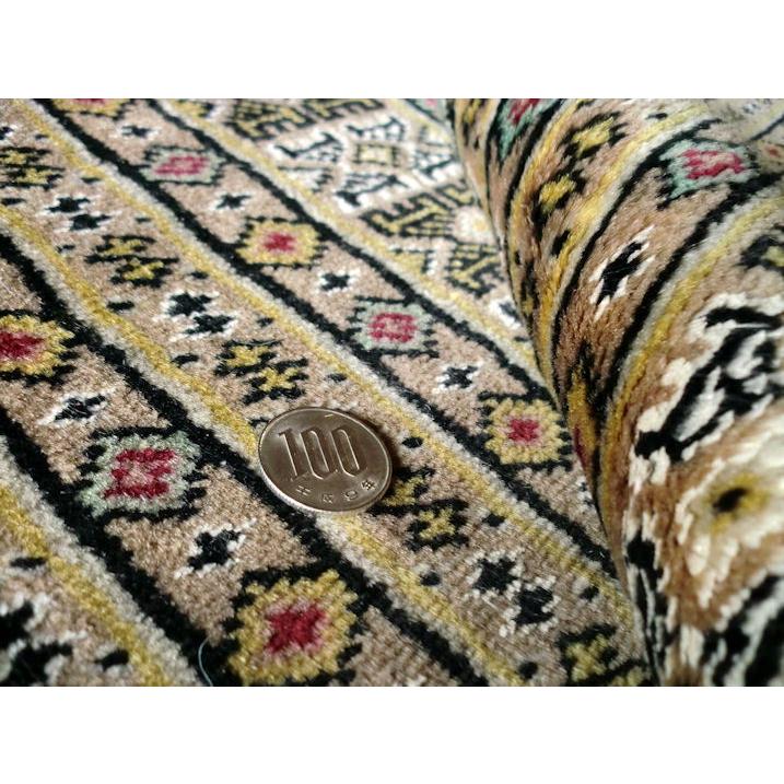 珍しいグリーン 手織 パキスタン絨毯 約205×264 約 3畳 緑 pakistan