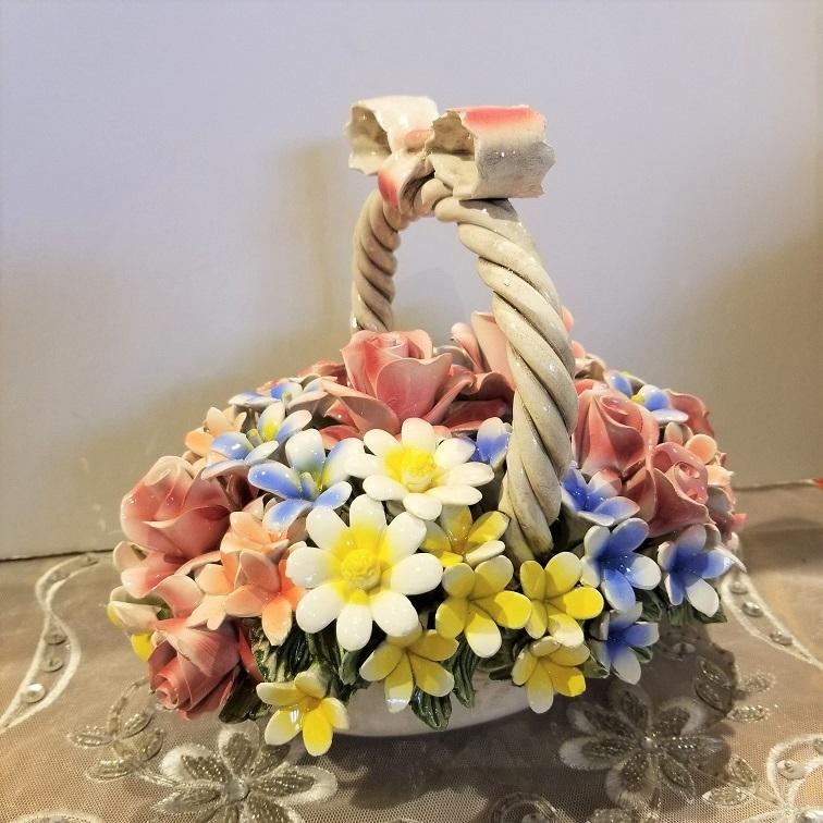 イタリア製陶花 フラワーバスケット : ロックハート城ショップ - 通販