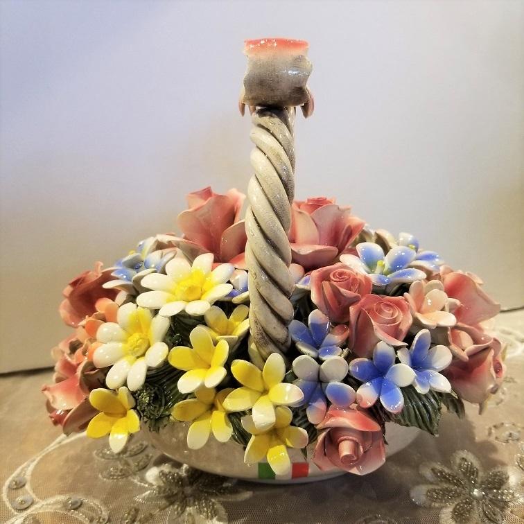 イタリア製陶花 フラワーバスケット : ロックハート城ショップ - 通販