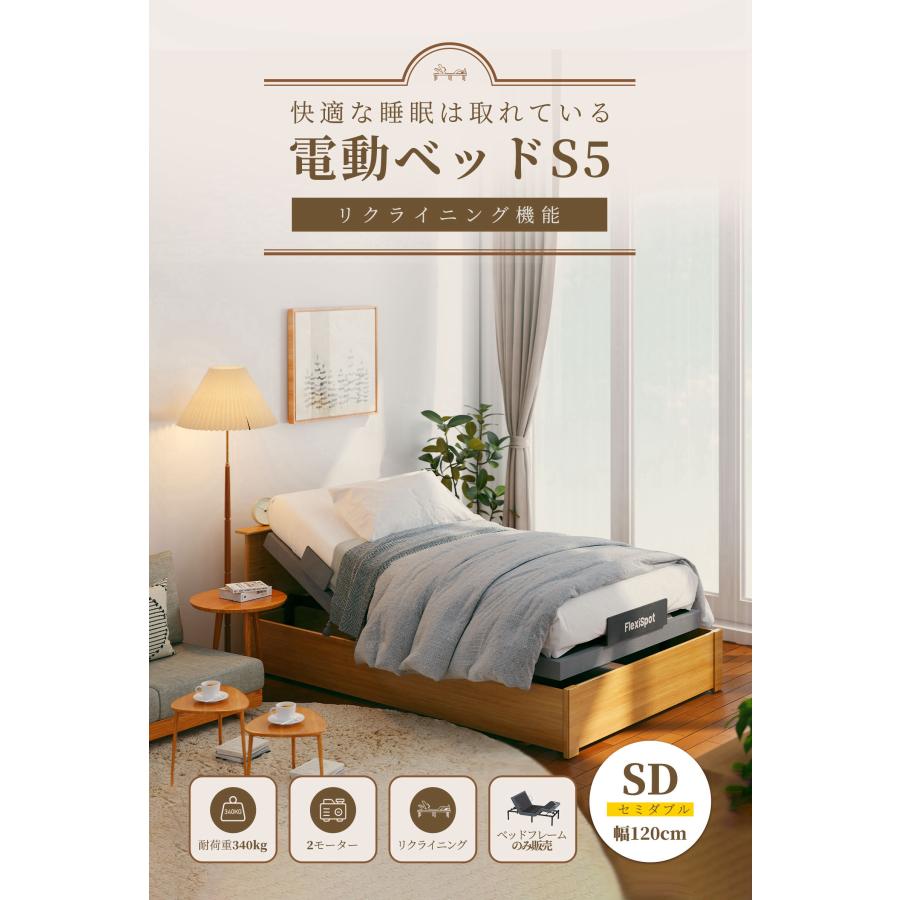 FlexiSpot 電動ベッド リクライニングベッド 電動 FlexiSpot S5 2