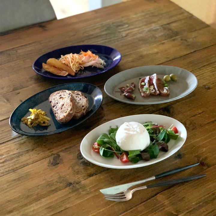 オーバル リムプラター 楕円 パスタ皿 23.5cm 10color 食器 おしゃれ