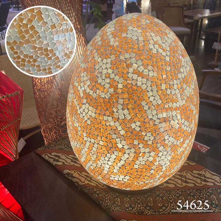 エッグ型ガラス卓上ランプ アジアン 間接照明 照明 ライト ランプ