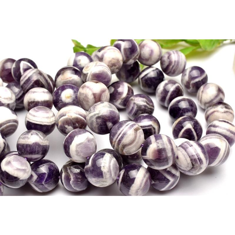 くっきり縞模様 ケープアメジスト 10mm ブレスレット 1個売り _BG6141