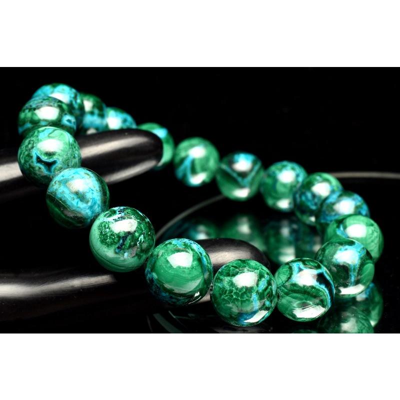 1点物】希少共生◇高発色 クリソコラインマラカイト 11mm