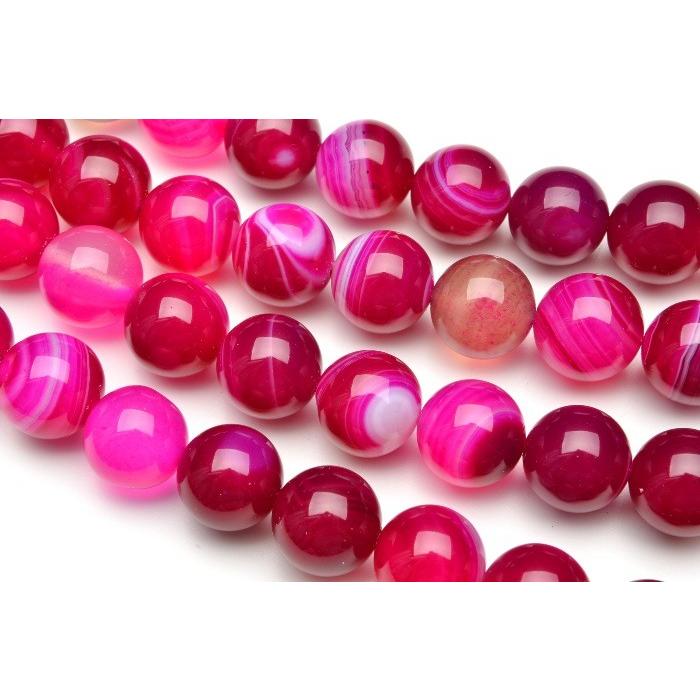 縞瑪瑙 ピンク 10mm 1連（約38cm）_R5114-10 ☆5000円以上ネコポス