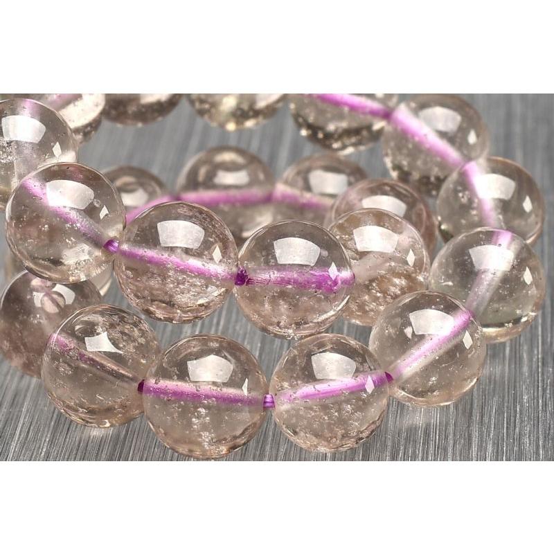 1点物】希少◇スモーキー パープルリビアングラス 8.5mm ブレスレット