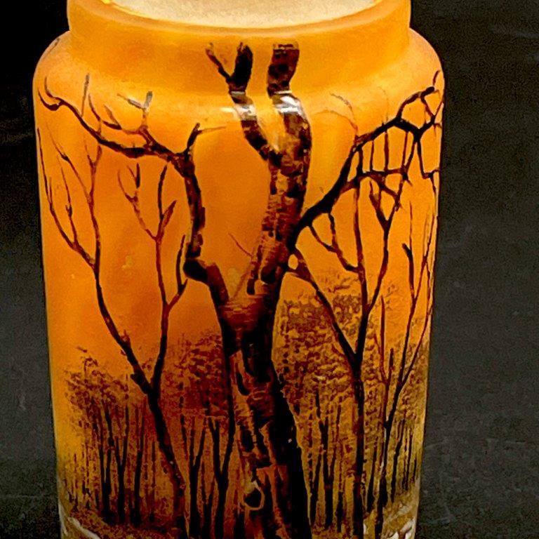 極上完品!！ ドームナンシー 冬景色文香香水瓶 エナメル彩 風景 Daum