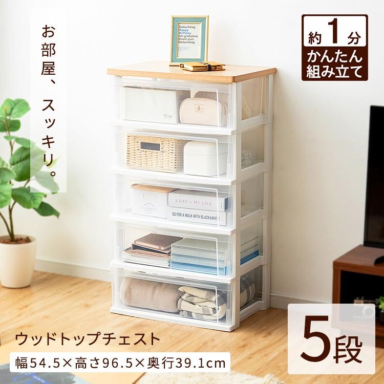 IRIS OHYAMA（アイリスオーヤマ） チェスト 5段 2個セット 送料無料 木