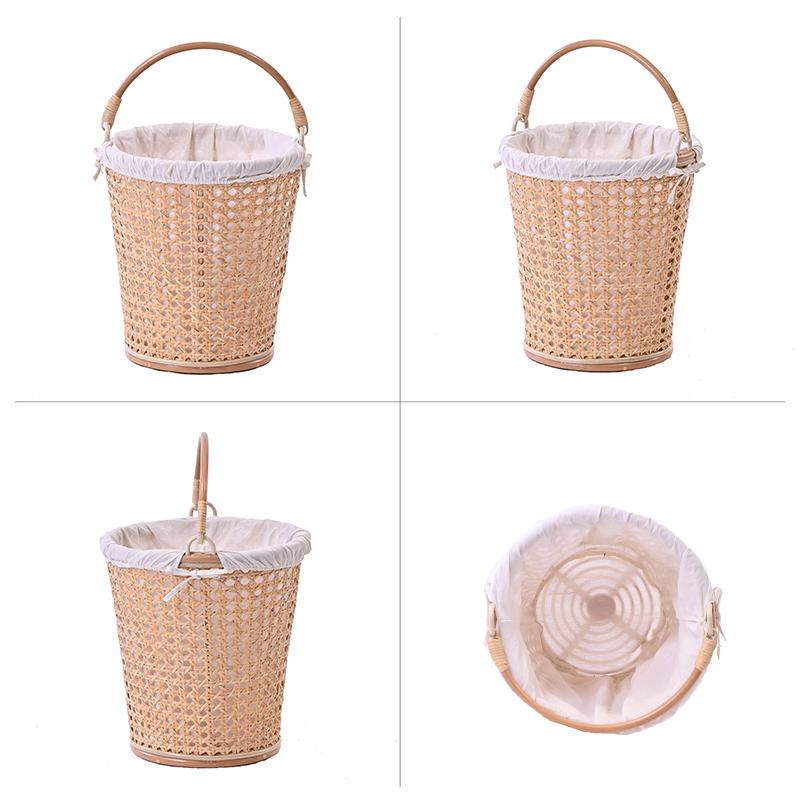 ランドリーバスケット 収納 洗濯かご ボックス バック 籐家具 GK558ND