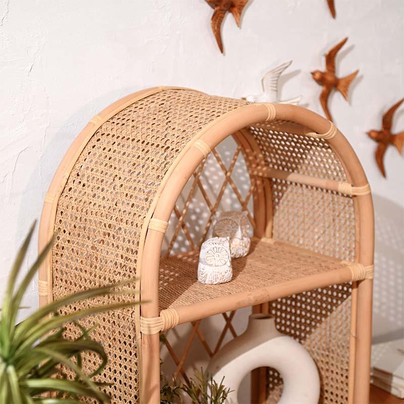 アジアン家具 ラタン チェスト オープンラックラック ECG701NX 爆買