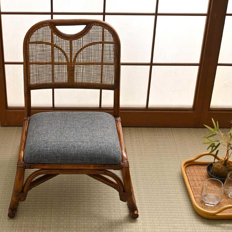 アウトレット品 アジアン家具 ラタン 座椅子 1脚 籐製 母の日 父の日