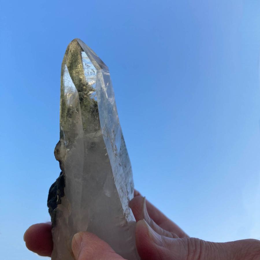 ガネーシュヒマール産 ヒマラヤ水晶 約276g クローライト （緑泥石