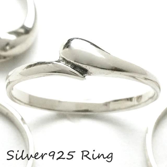 シルバー925 メンズ レディース リング 雫 ドロップ 華奢なシンプル