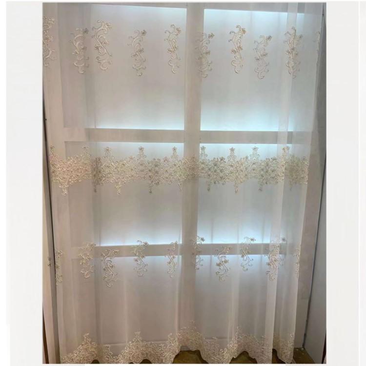 レースカーテン ミラー UVカット 刺繍 花粉 遮光 おしゃれ ヨーロッパ