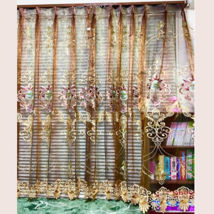 レースカーテン ヨーロッパ風 カーテン 柄 1.5倍ヒダ 幅100cm 高級