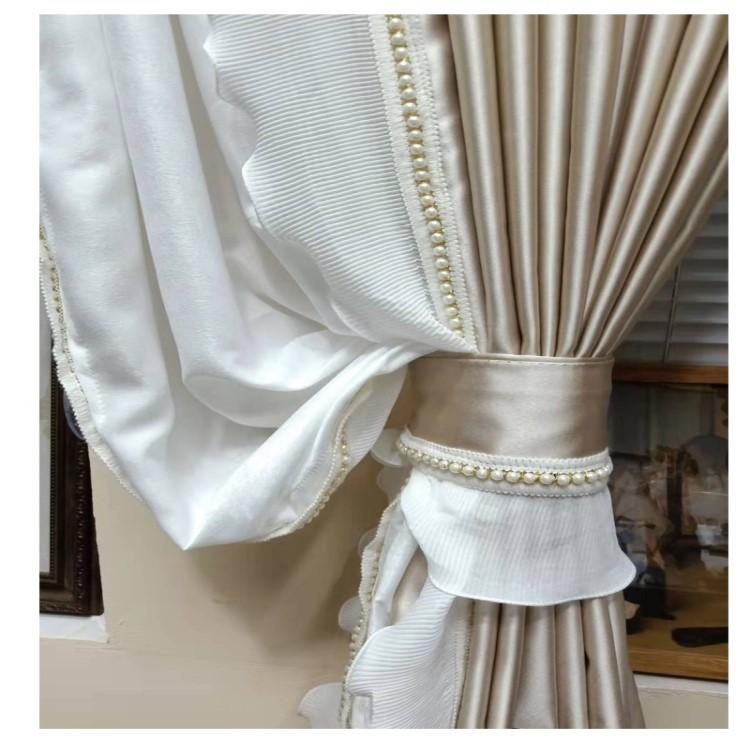 高級 とても綺麗 遮光カーテン ドレープカーテン 2倍ヒダタイプ