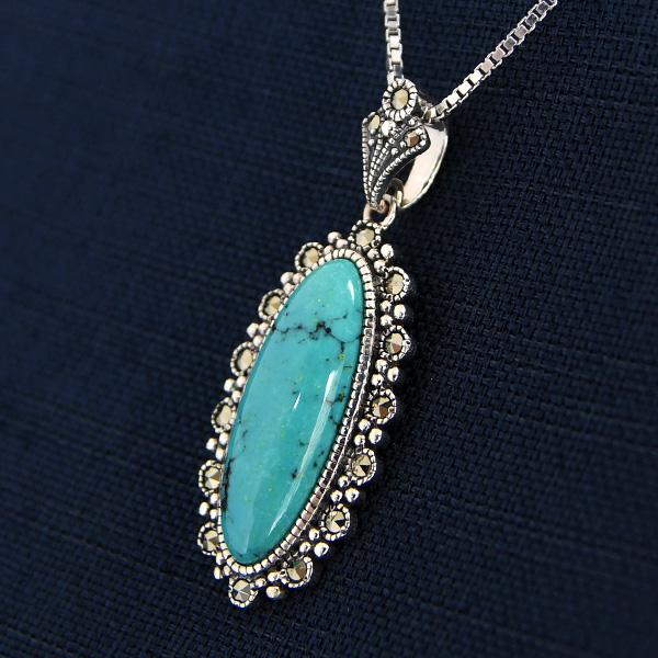 碌山 ターコイズ ペンダントトップ リッチに効かせる大粒トルコ RP
