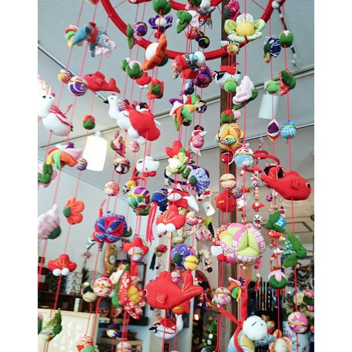 くろちく さげもん・下げ飾り 梅三重（丈120センチ）ひなまつり 雛飾り