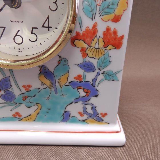 有田焼 賞美堂 其泉窯 色絵岩花鳥文 置時計 色絵岩花鳥文【置時計