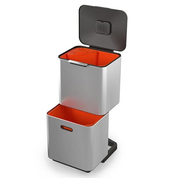 ゴミ箱 60L トーテムマックス ステンレス 分別 2段 JosephJoseph