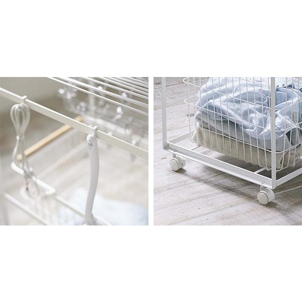 山崎実業 tosca 天板付きランドリーワゴン トスカ ホワイト
